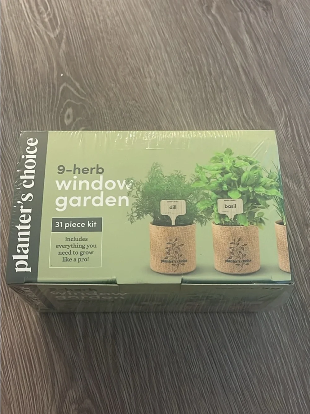 Planter's Choice 9-Herb Window Garden Kit - Green